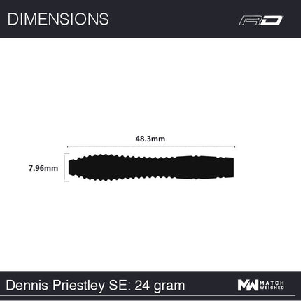 Winmau Dennis Priestley S.E 90% Tungsten SteelTip Darts