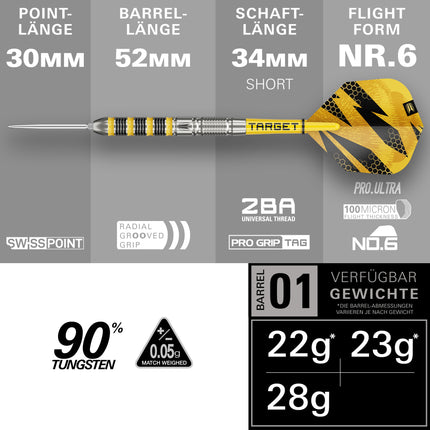 Target BUZZ SP01 90% Tungsten darts