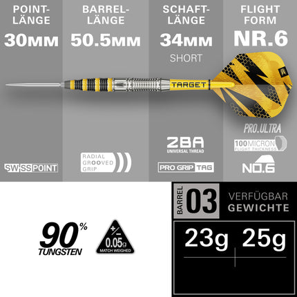 Target BUZZ SPO3 90% Tungsten darts
