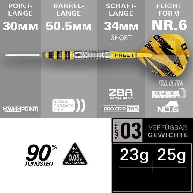 Target BUZZ SPO3 90% Tungsten darts