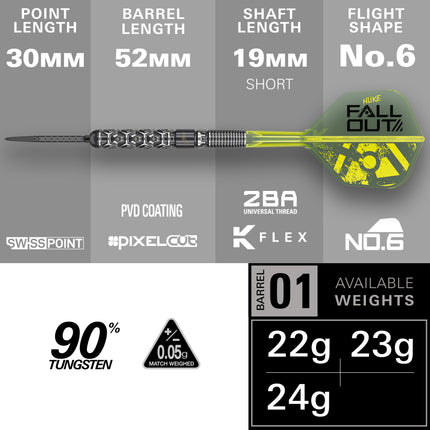 Luke Littler Fallout 90% Tungsten Darts