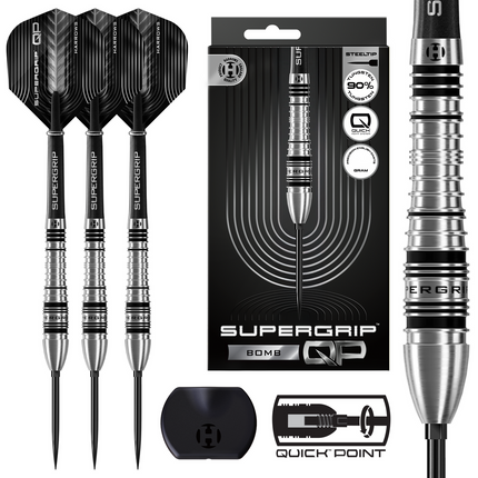 Harrows SuperGrip Bomb Quick Point 90% Tungsten Darts