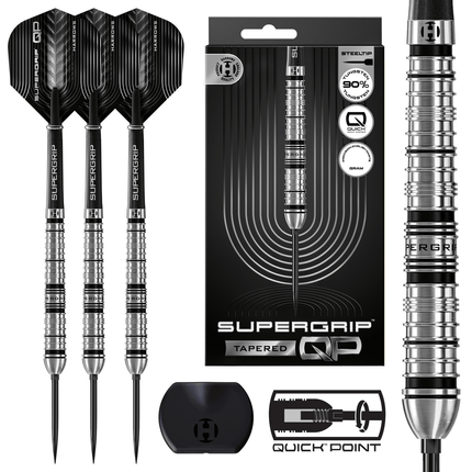 Harrows SuperGrip Tapered Quick Point 90% Tungsten Darts