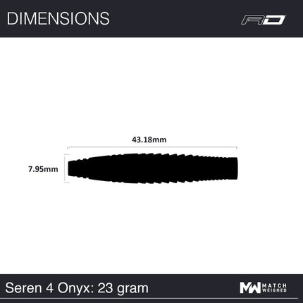Red Dragon Seren 4 onyx 90% Tungsten SteelTip darts