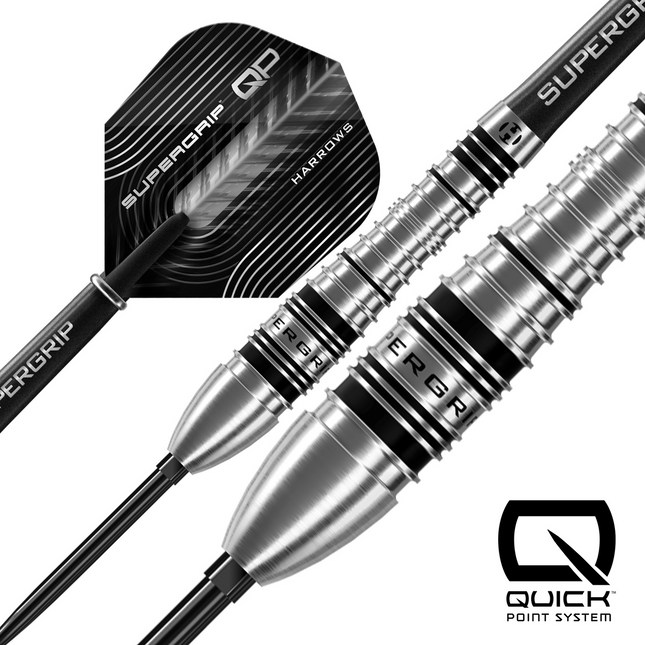 Harrows SuperGrip Bomb Quick Point 90% Tungsten Darts