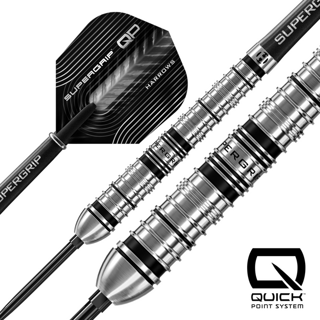 Harrows SuperGrip Tapered Quick Point 90% Tungsten Darts