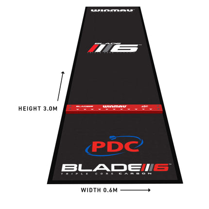 Winmau Pro Zone Precision Blade 6 Soft Feel Dart Mat & Integrated Oche