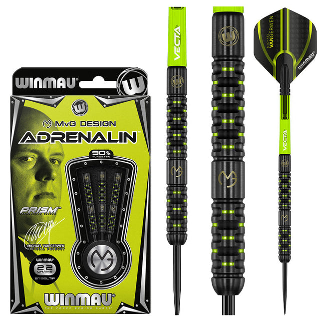 Winmau MVG Adrenalin 90% Tungsten SteelTip darts