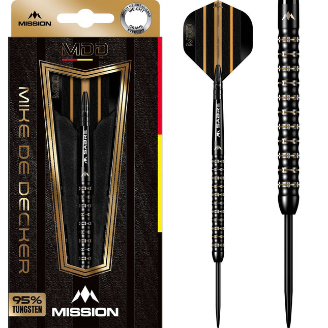 De Mike De Decker Darts Gold PVD Steel Tip - 95% Tungsten