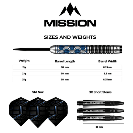Mission Hexon 90% Tungsten Darts