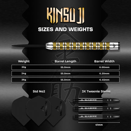 Kinsuji 95% Tungsten Darts