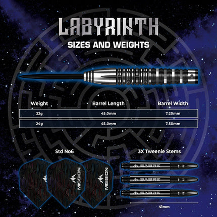 Mission Labyrinth 90% Tungsten Darts