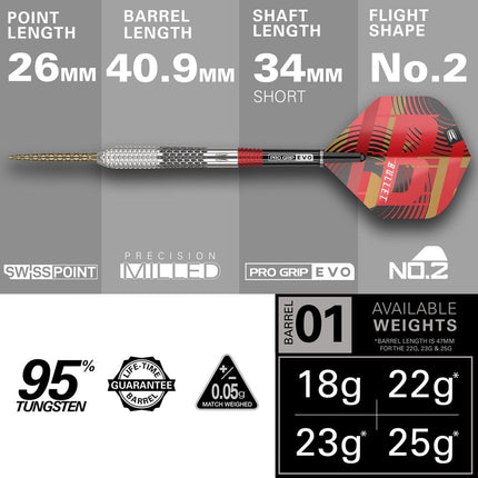 Stephen Bunting G5 95% tungsten darts