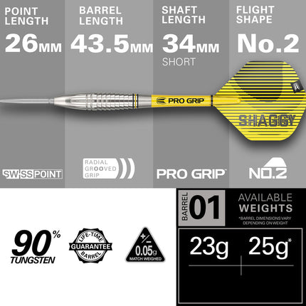 Scott Williams G1 90% tungsten darts