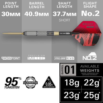 Stephen Bunting G5 Void 95% tungsten darts