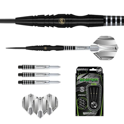 Winmau Sniper Black 90% Tungsten SteelTip darts