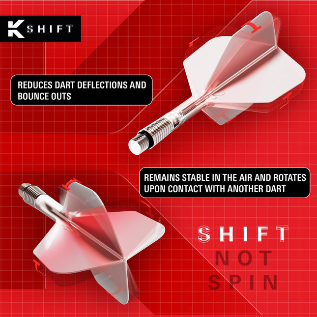 Target K-Shift white No6 spinning integrated flights