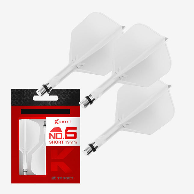 Target K-Shift white No6 spinning integrated flights