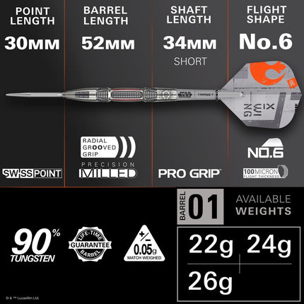 Star Wars X-Wing 90% Tungsten Darts